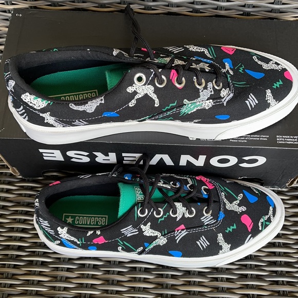 Converse Skid Grip CVO OX Archive Print - Black/Court Green/White MEN`S - Picture 3 of 16